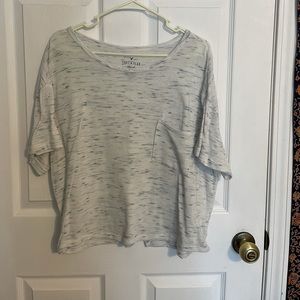 White with blue marks- American Eagle soft and sexy- T shirt- XL